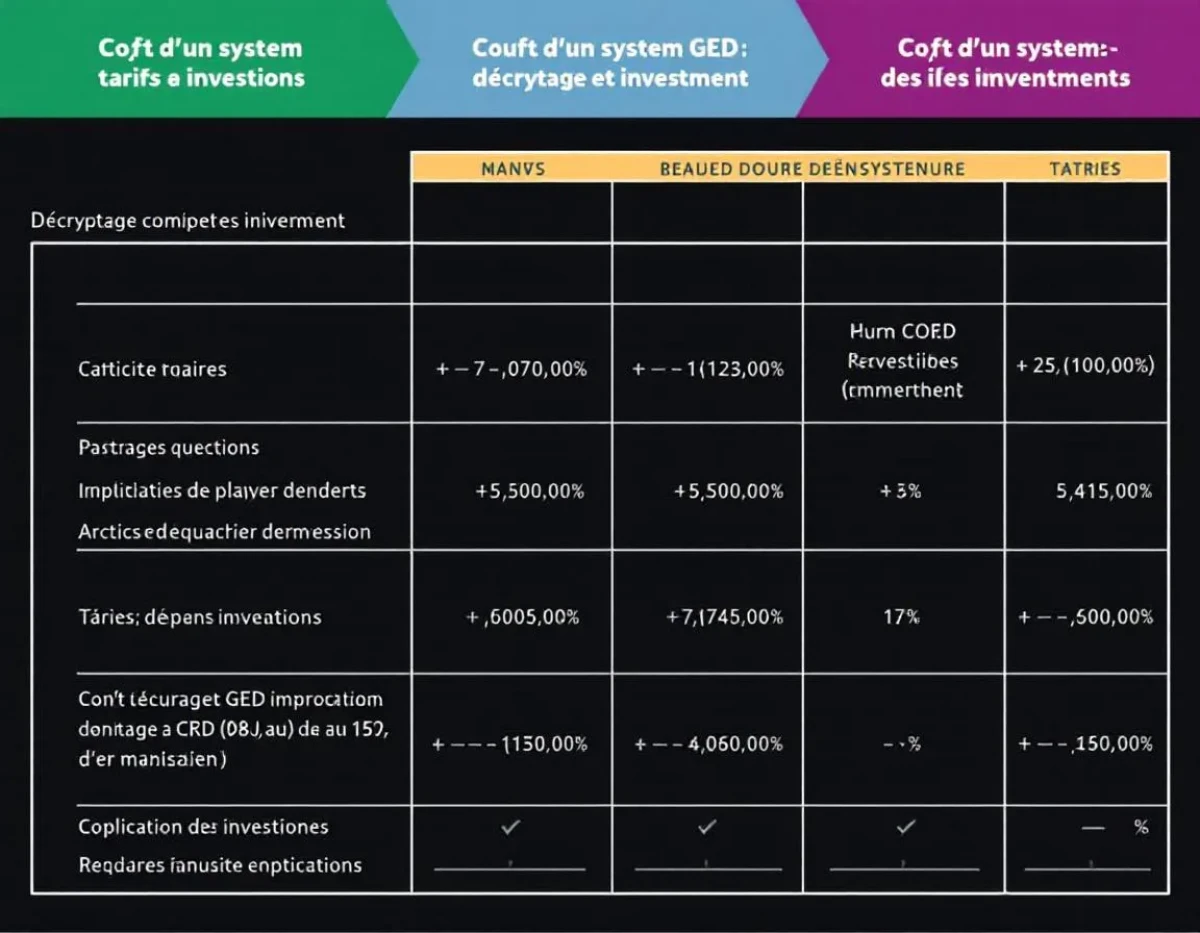 Coût d'un système GED : Décryptage complet des tarifs et investissements